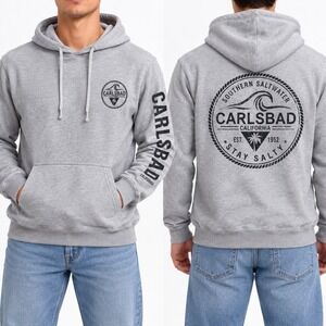 Miami Style Carlsbad Hoodie S Gray Good Graphic Pullover Sweatshirt